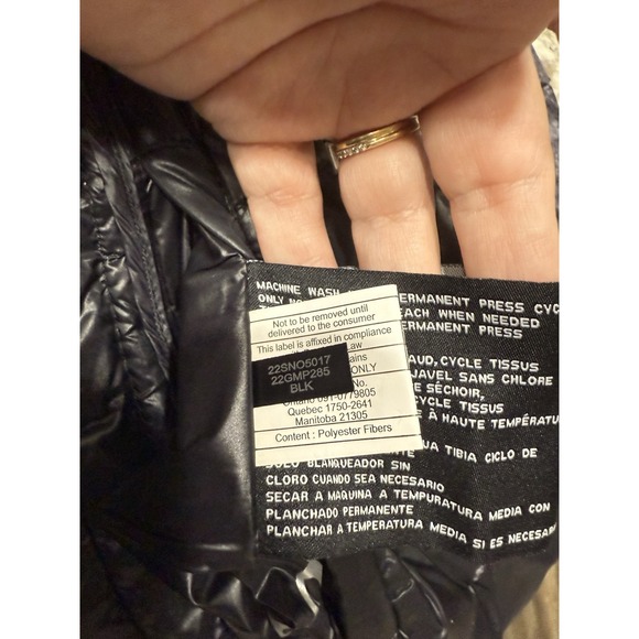 GUESS Mica Metallic Puffer Jacket Women's Medium No Hood - Picture 13 of 13